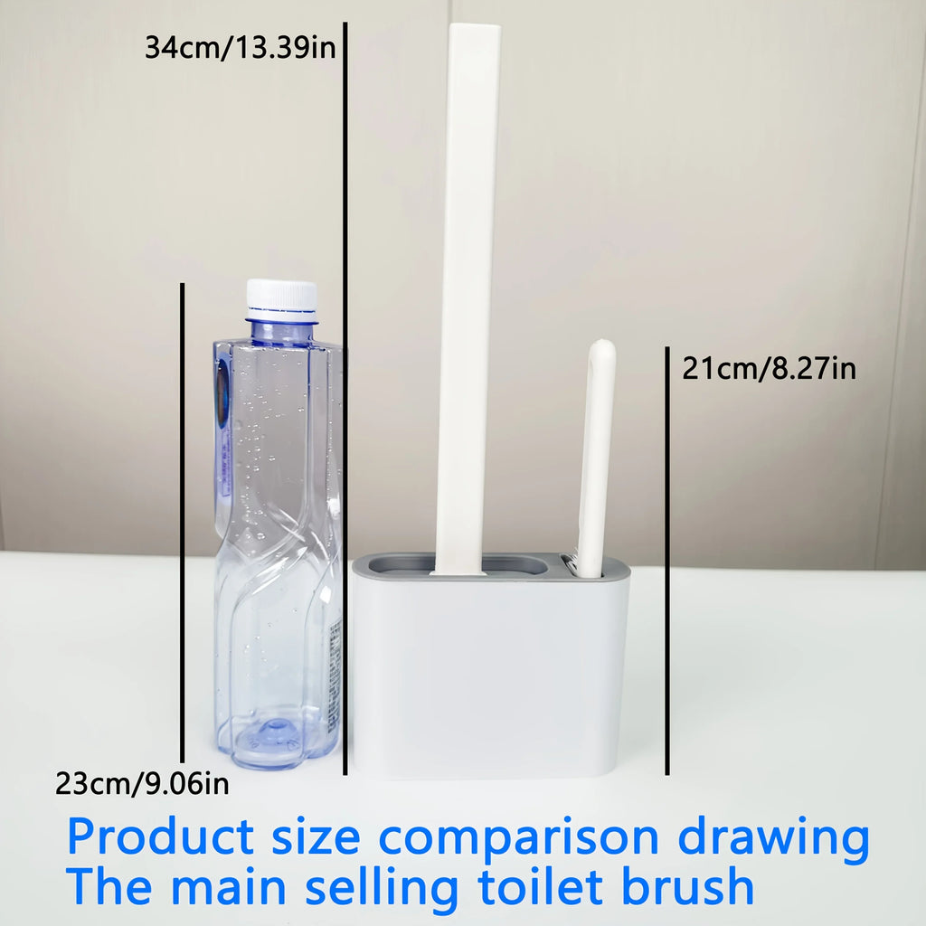 Wall-Mounted Silicone Toilet Brush Set – 2 Brushes + Holder Toilet Brush Set Axl