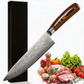 67-Layer Damascus Steel Cleaver Knife | Japanese Gift Set Damascus Kitchen Knife Axl 1pcs