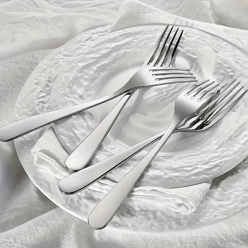 12-Piece Stainless Steel Forks | Mirror Finish, Dishwasher Safe Stainless Steel Forks Axl
