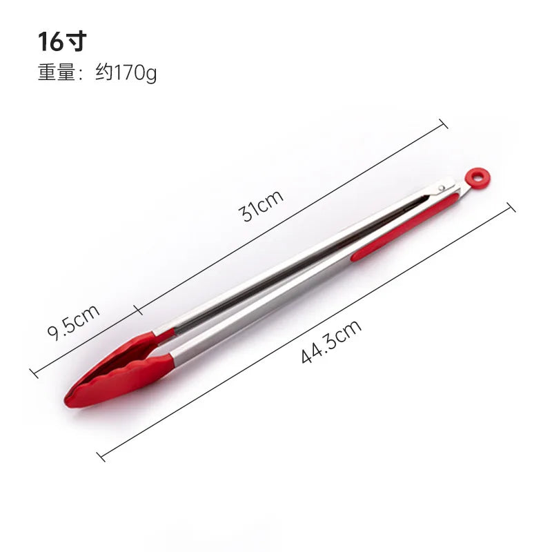 Silicone BBQ Tongs – Heat-Resistant Stainless Steel Kitchen Tool BBQ Kitchen Tongs Axl 16 inches