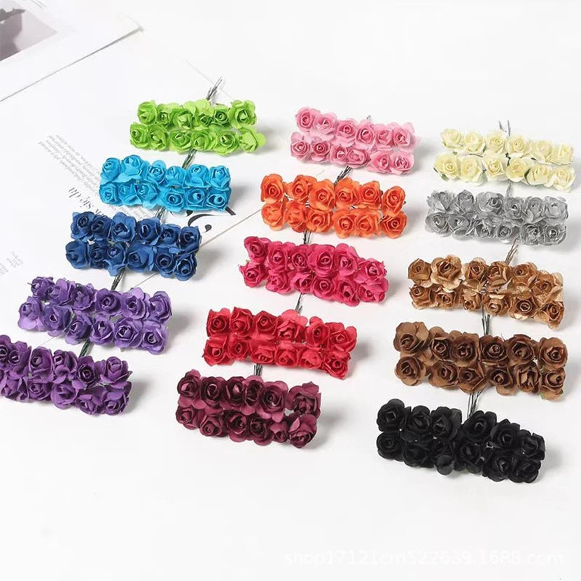 144 Pcs Artificial Paper Roses – UV Wedding & Home Décor Artificial Flowers Axl