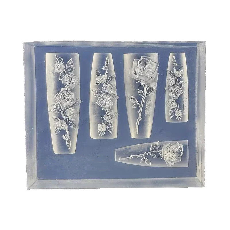 Rose Flower Silicone Nail Art Mold – DIY Charm & Jewelry Maker Nail Art Mold Axl