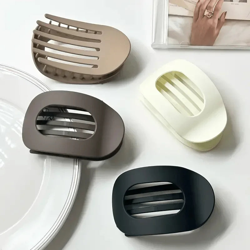 Flat Round Hair Clips Curved Grip – All Hair Types, Set of 4 Hair Clips Axl