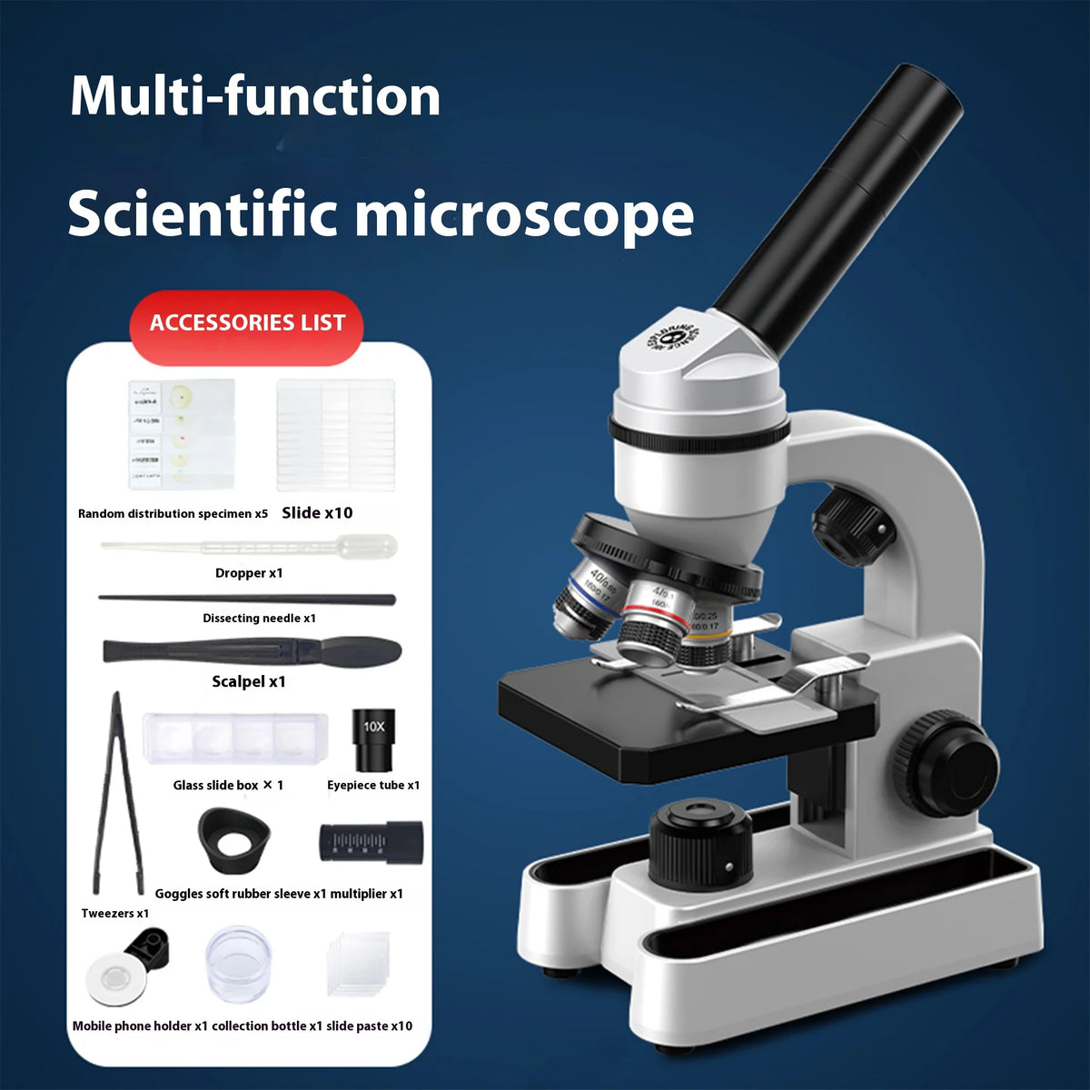 Single Eye Biological Microscope 40–1600x | Lab & Science Biological Microscope Axl without