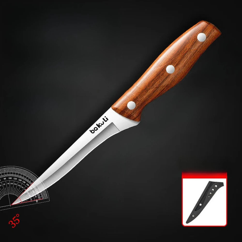 PLYS Professional Boning Knife – Forged Stainless Steel 14.8cm Boning Knife Axl 1PC A