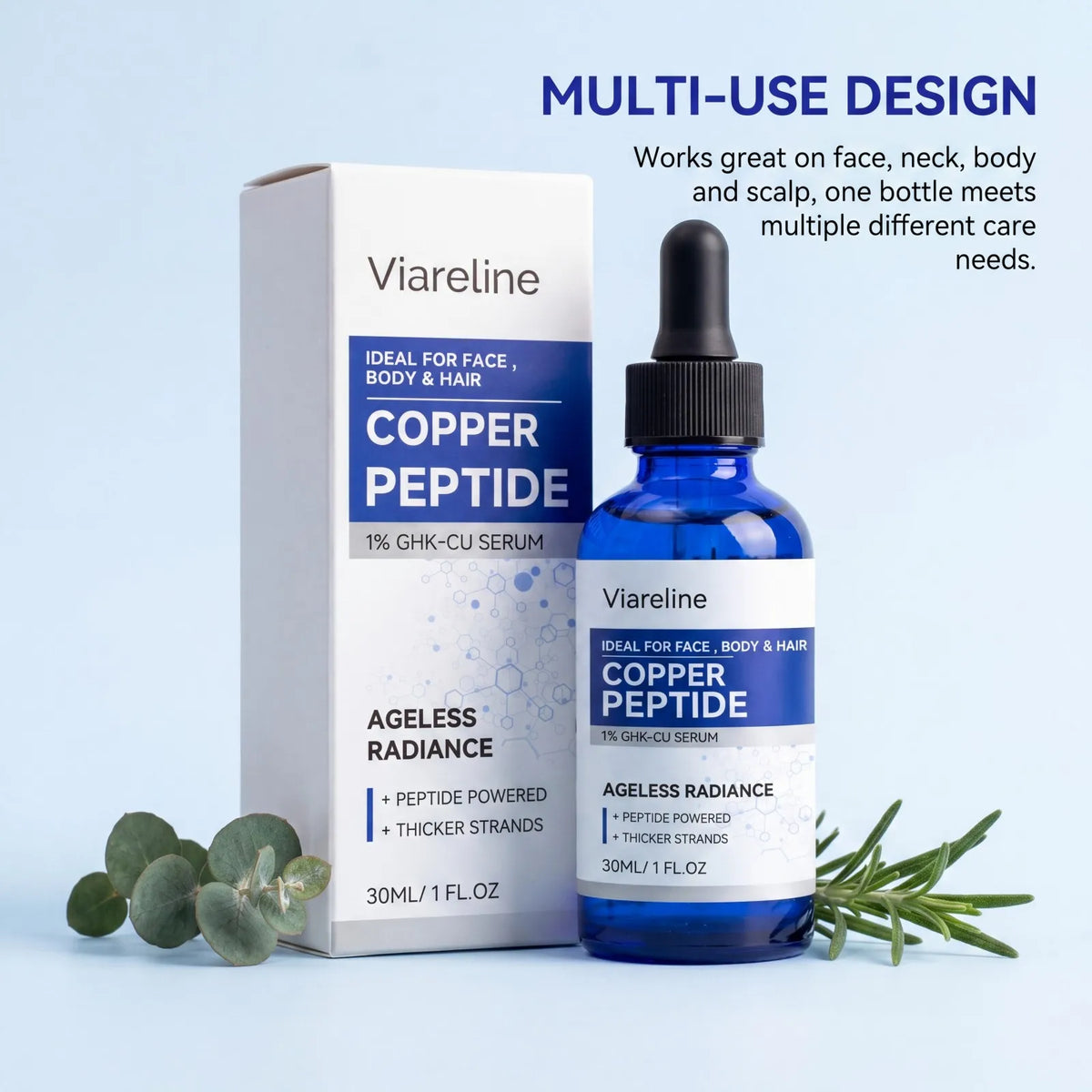 Copper Peptide Serum 1% GHK-Cu Face Body Scalp – 30ml Copper Peptide Serum Axl