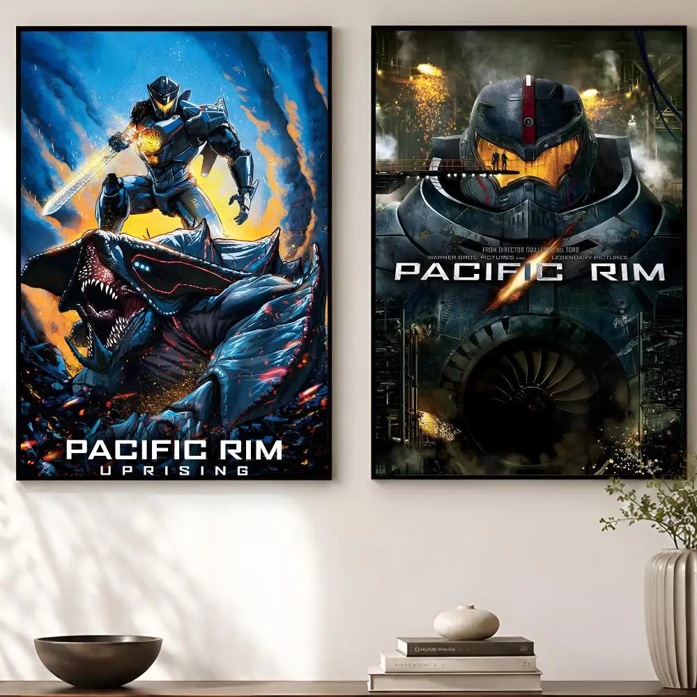 Pacific Rim Movie Poster – Self-Adhesive HD Wall Art Decor Movie Wall Poster Axl