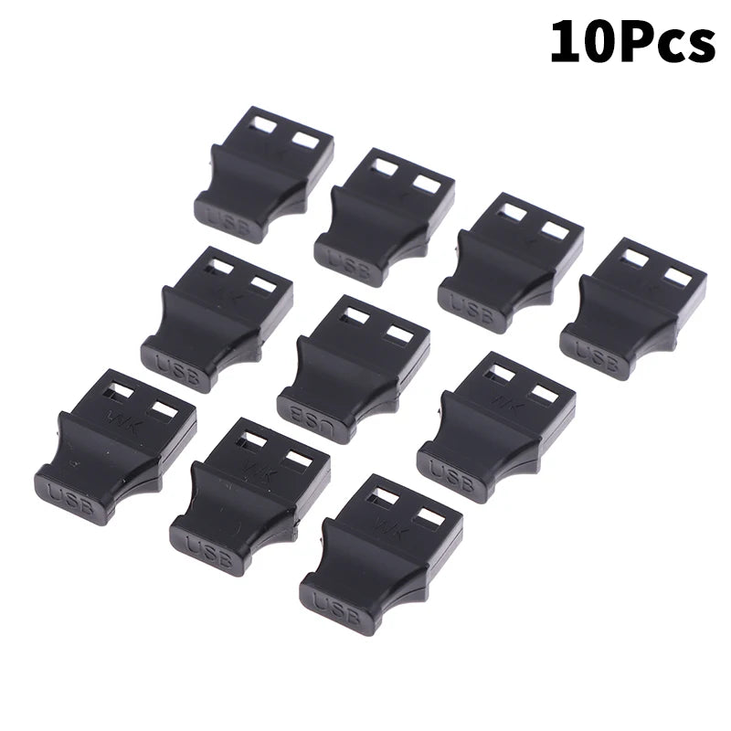 USB Type-A Dust Plugs 5/10 Pack – Port Covers with Handle USB Port Dust Plugs Axl 10Pcs