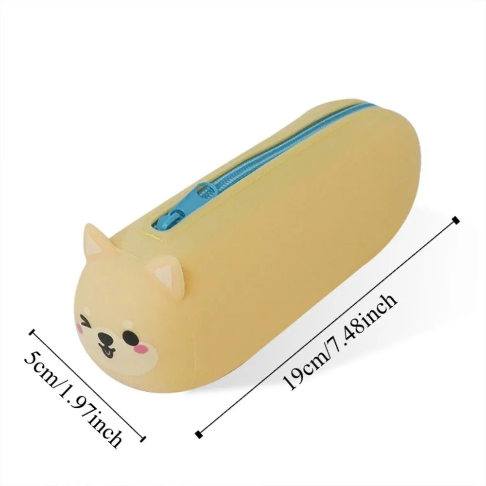 Large Capacity Silicone Pencil Case – Cartoon Soft Pouch Silicone Pencil Case Axl
