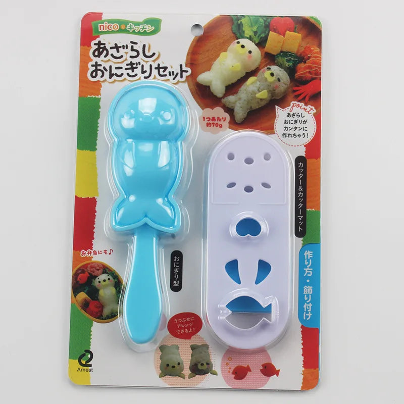 Cat & Rabbit Rice Ball Mold Set – Kids Bento Sushi DIY Tool Rice Ball Mold Set Axl seal