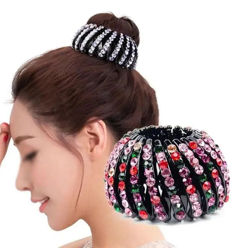 Bird Nest Claw Clip Rhinestone Hairpin for Women & Girls Hair Claw Clip Axl