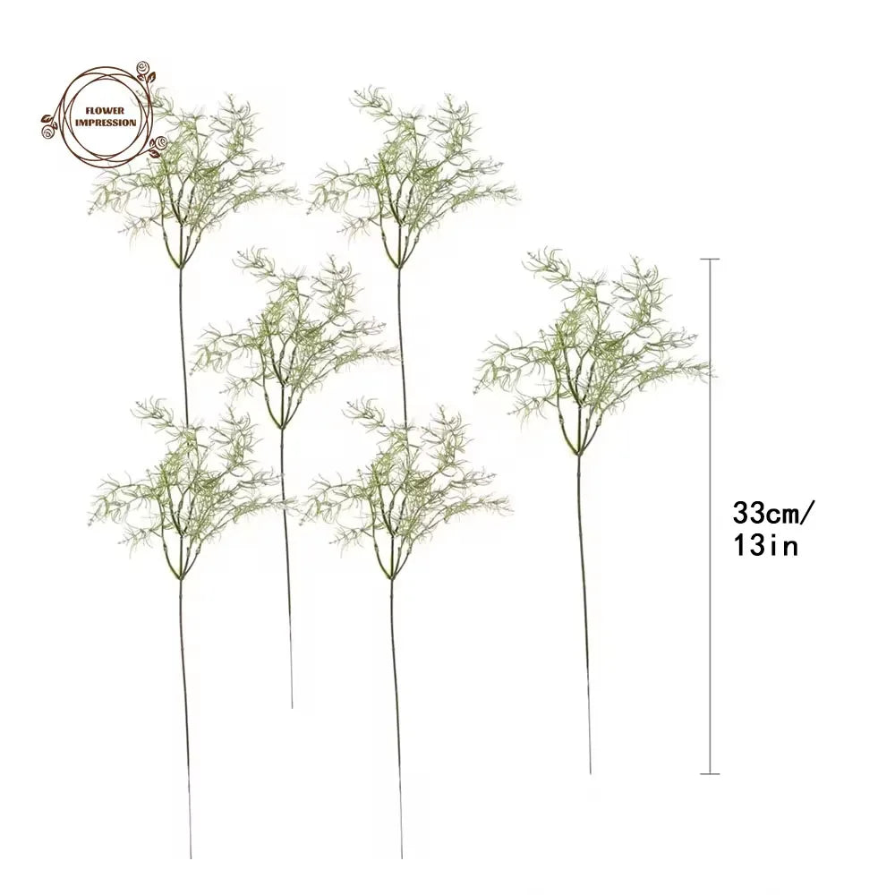 Artificial Fern Rosemary Stems 10/15PCS – UV Resistant Fake Plants Artificial Plant Stems Axl