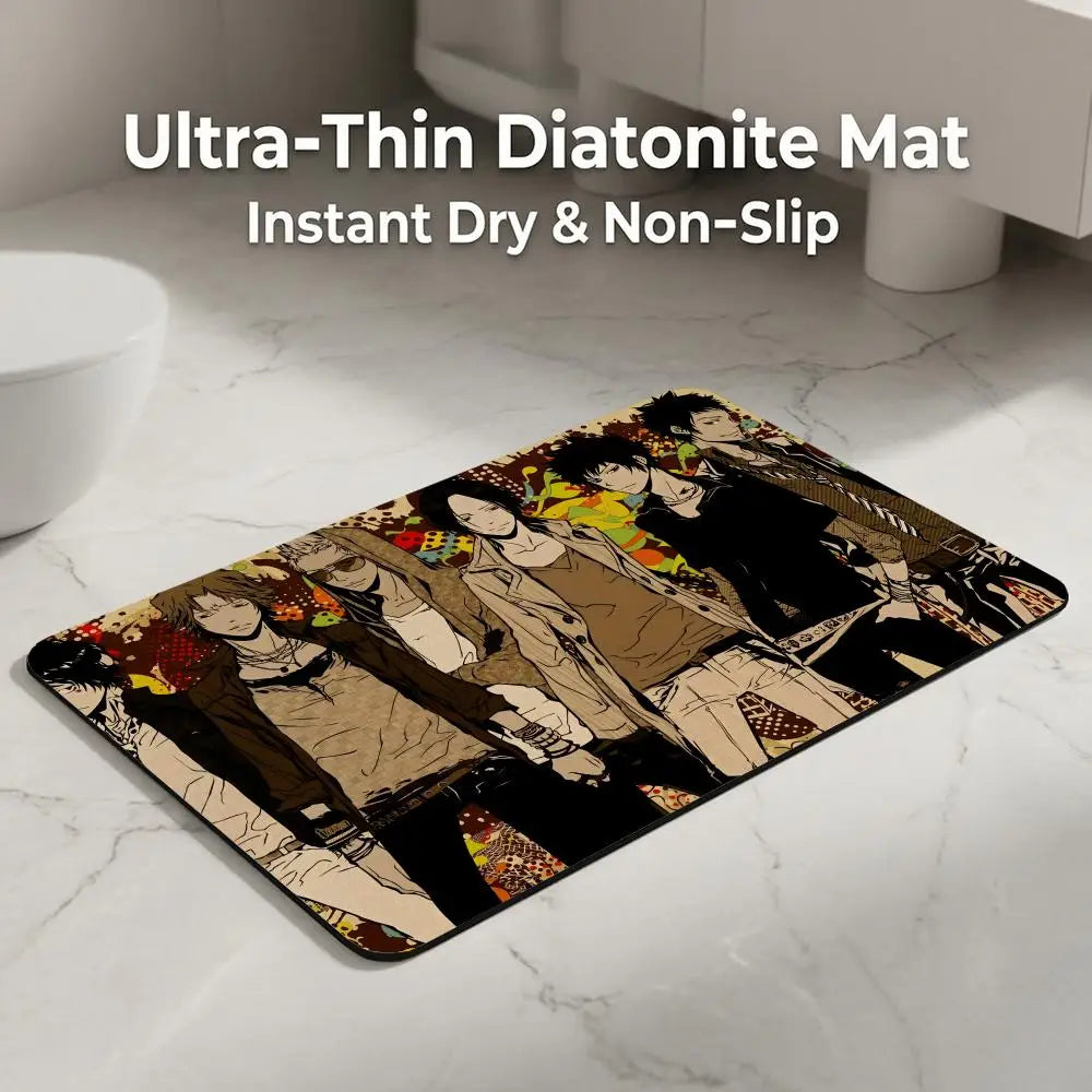 Anime Hitman Reborn Diatomite Bath Mat – Quick Dry Non-Slip Diatomite Bath Mat Axl