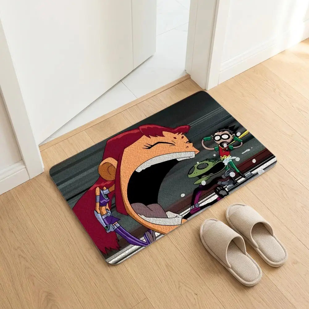 Teen Titans Go! Diatomite Bath Mat – Non-Slip & Quick Dry Diatomite Bath Mat Axl White6 30x45cm