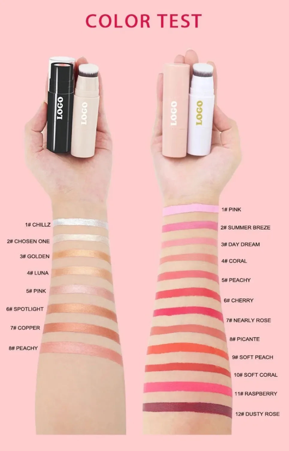 Waterproof Long-Lasting Blush Stick – Pigment Face Blusher Blush Stick Axl