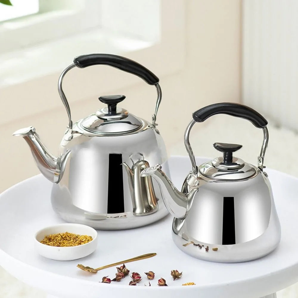 Stainless Steel Whistling Tea Kettle – Gas & Induction 1–3L Whistling Tea Kettle Axl