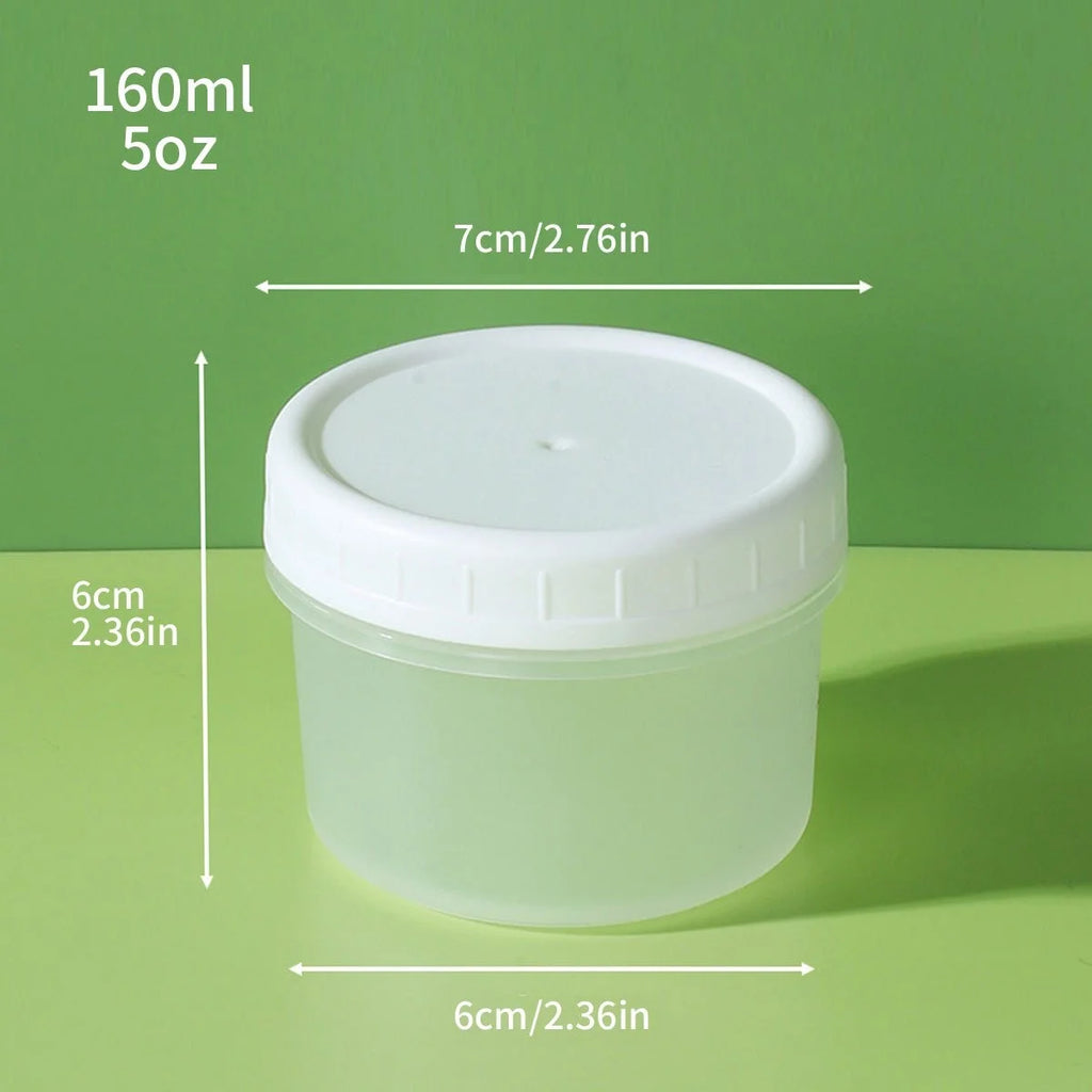 Yogurt Pudding Jars with Lids – 5-Pack 160ml/400ml Food Jars Food Storage Jars Axl white-160ml-5pcs