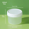Yogurt Pudding Jars with Lids – 5-Pack 160ml/400ml Food Jars Food Storage Jars Axl white-160ml-5pcs