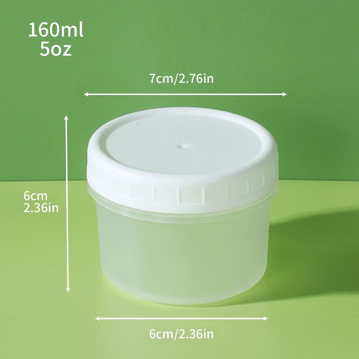 Yogurt Pudding Jars with Lids – 5-Pack 160ml/400ml Food Jars Food Storage Jars Axl white-160ml-5pcs