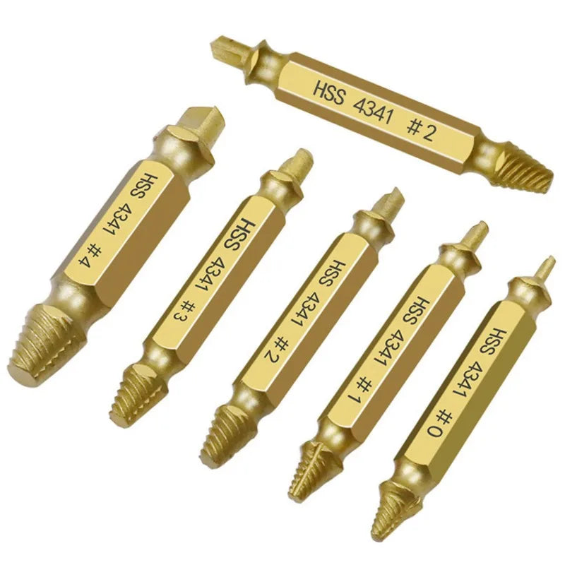 Double-Head Screw Extractor & Broken Bolt Remover Set Screw Extractor Set Axl