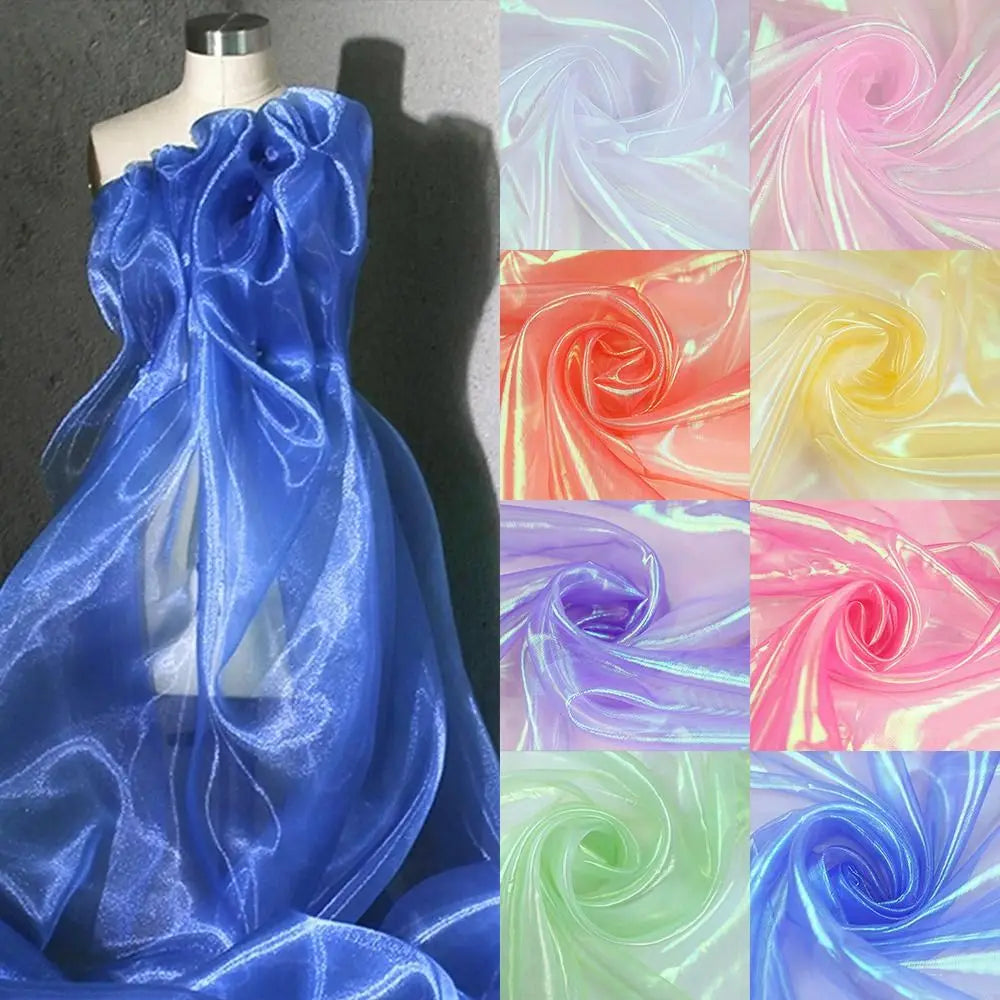 Laser Organza Tulle Fabric – Shiny Voile for Wedding & Stage Organza Tulle Fabric Axl