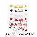 Valentine's Day Transparent Balloon Stickers | Party Wall Decor Party Stickers Axl Random color 3pcs as show