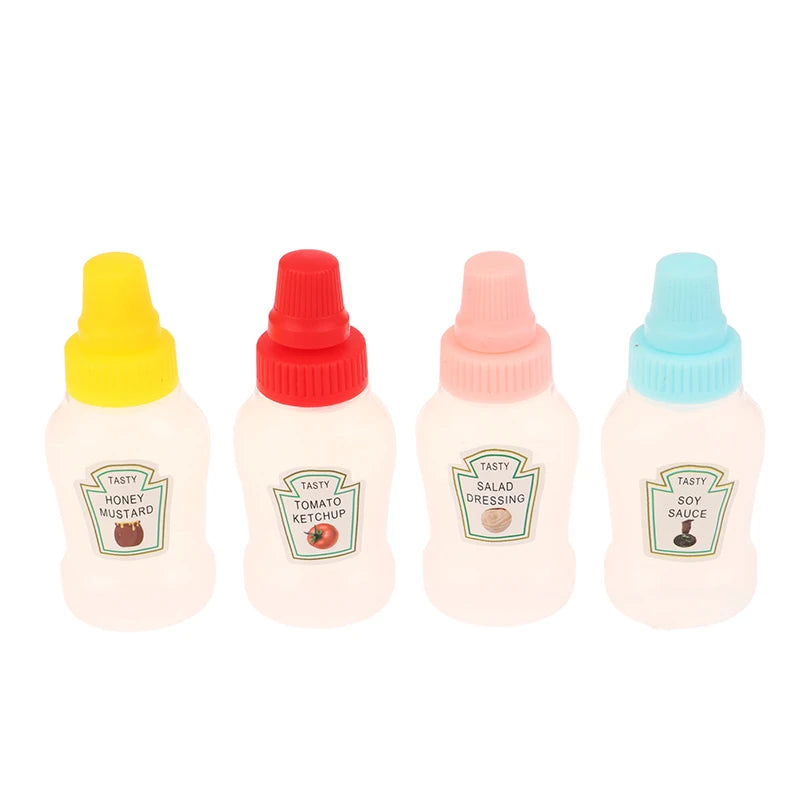 4-Pack Mini Portable Sauce Bottles | Condiment Dispenser Set Condiment Dispenser Set Axl Set