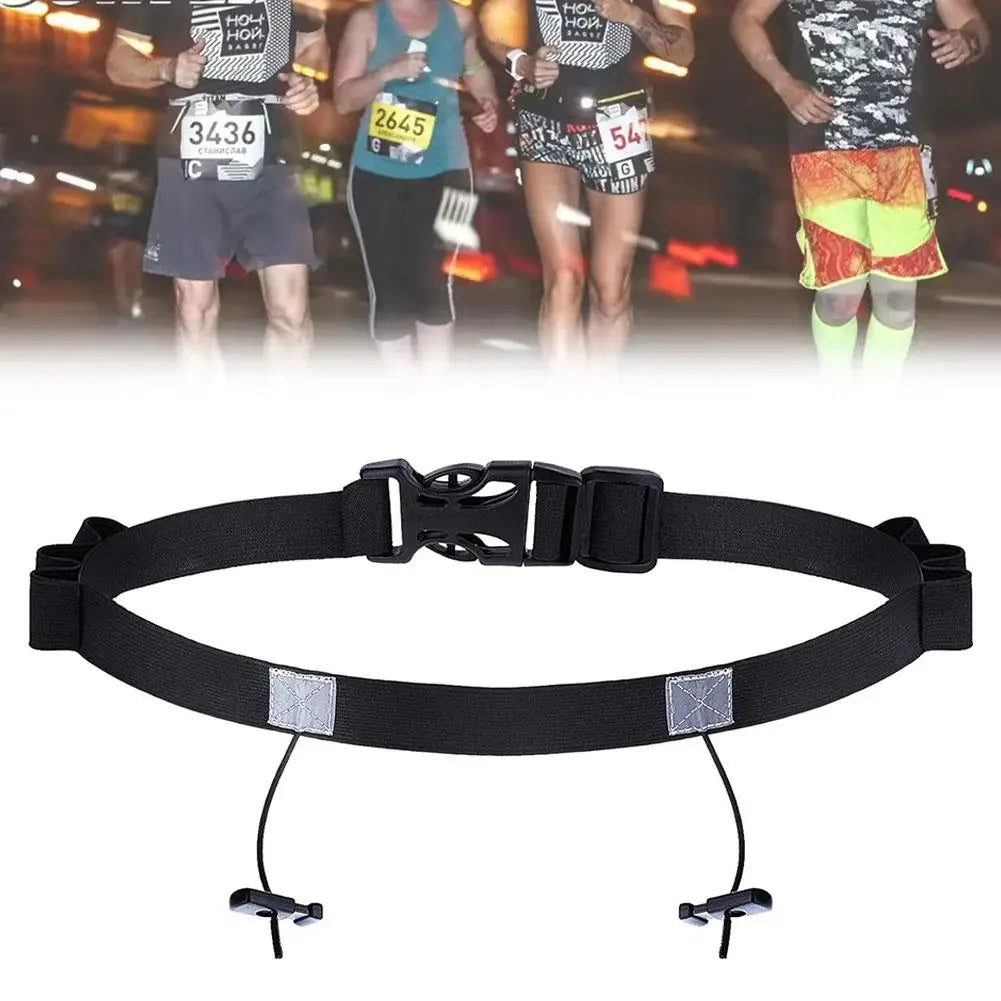 Race Number Belt – Adjustable Running Bib Holder for Triathlon Race Number Belt Axl