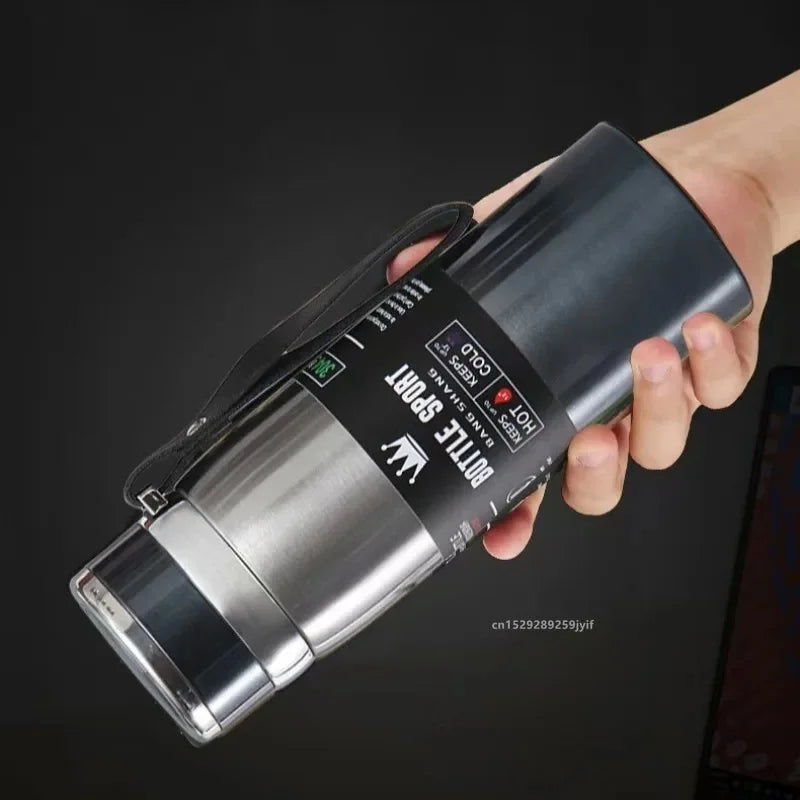 Stainless Steel Vacuum Flask 800ml 1000ml – BPA Free Thermal Bottle Vacuum Flask Thermos Axl