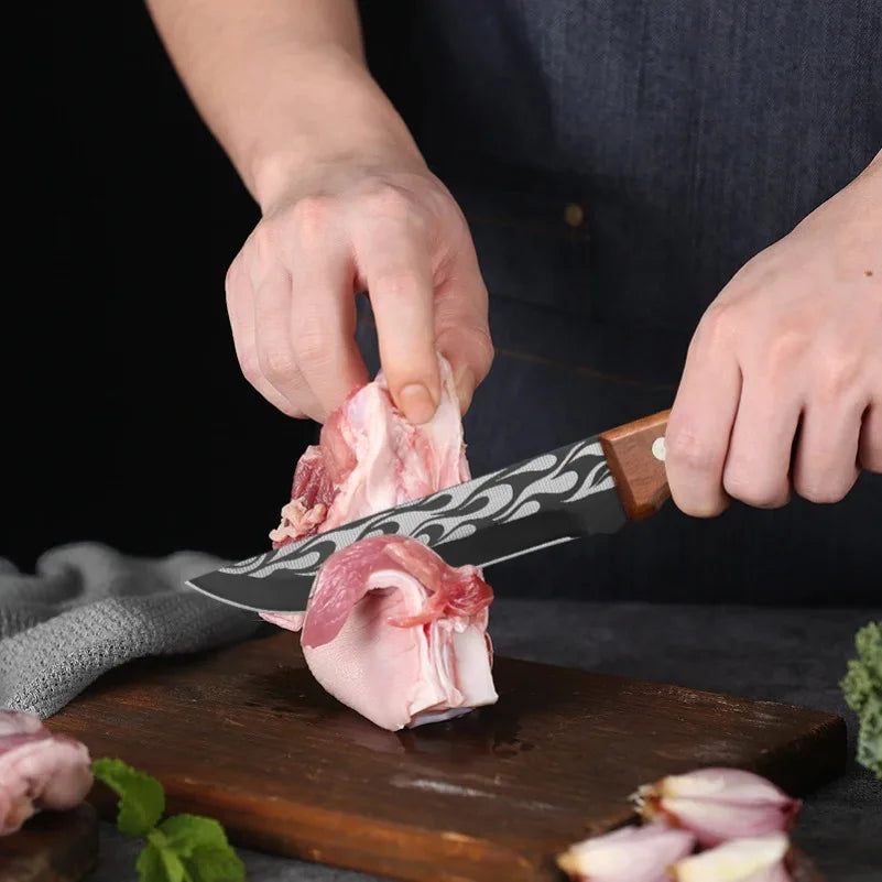 InLeung Forged Boning Knife – Stainless Steel & Wood Handle Boning Knife Axl