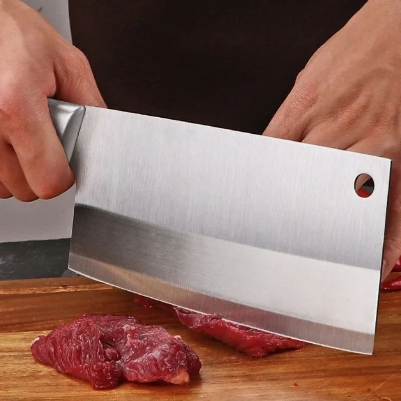 PLYS 2-Piece Meat Cleaver & Slicer Stainless Steel Knife Set Kitchen Knife Set Axl