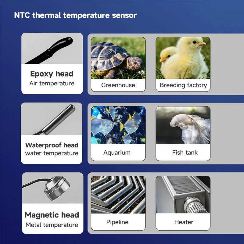 CKCTINNER 80A DIN Rail Temperature Control Switch AC 220V NTC Temperature Control Switch Axl