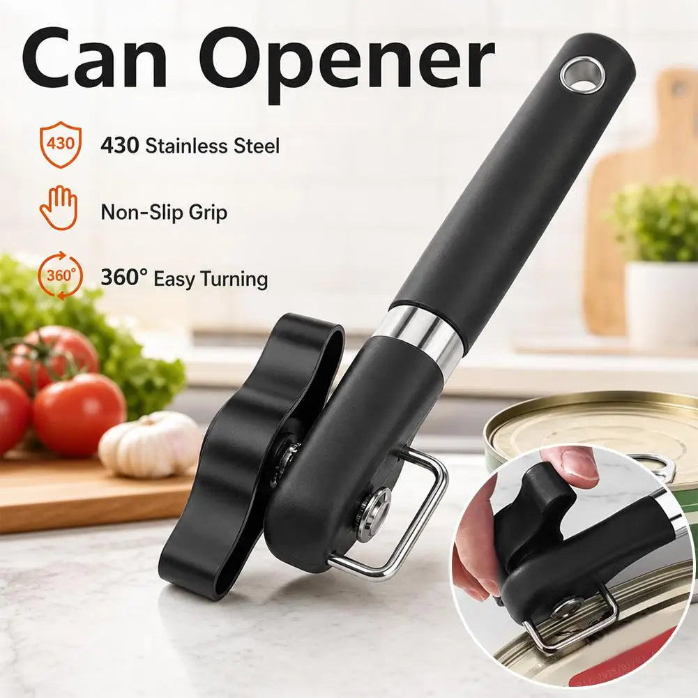 Manual Can Opener – Smooth Edge Stainless Steel Kitchen Tool Manual Can Opener Axl
