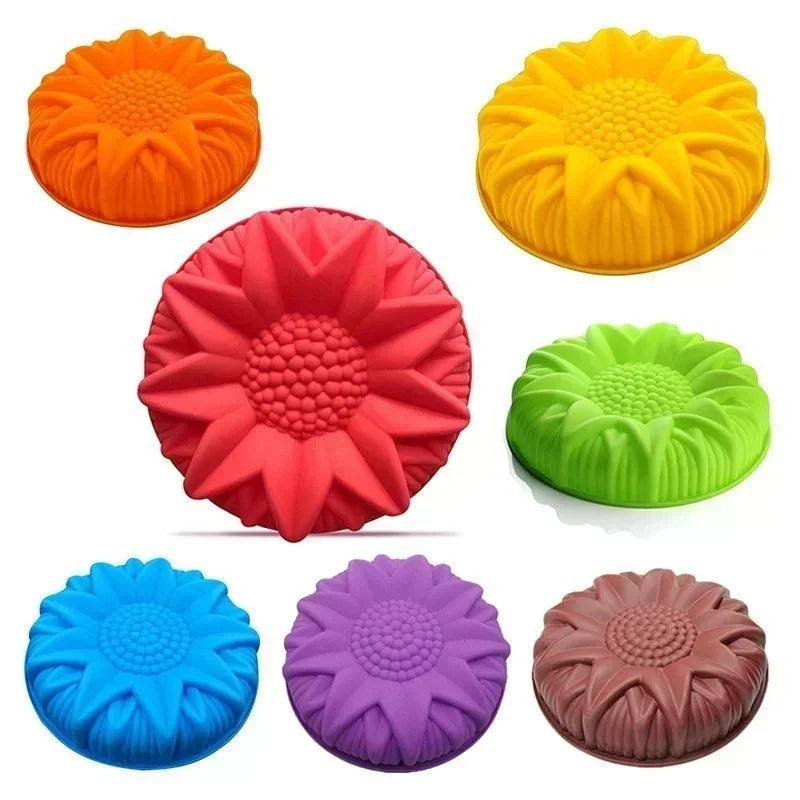 Sunflower Silicone Cake Mold – Large 26cm DIY Baking Mould Silicone Cake Mold Axl random