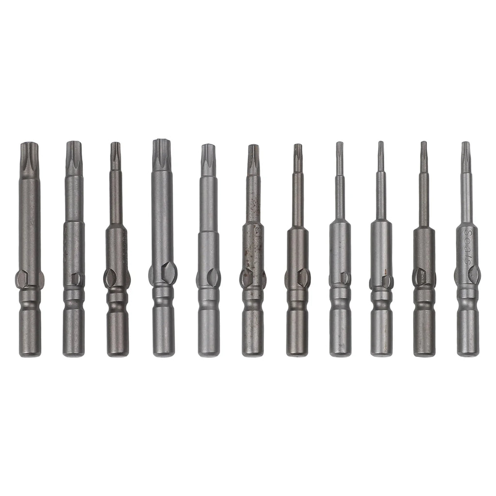 Torx Screwdriver Bit Set 6mm Round Shank | 6 or 11 Piece Screwdriver Bit Set Axl