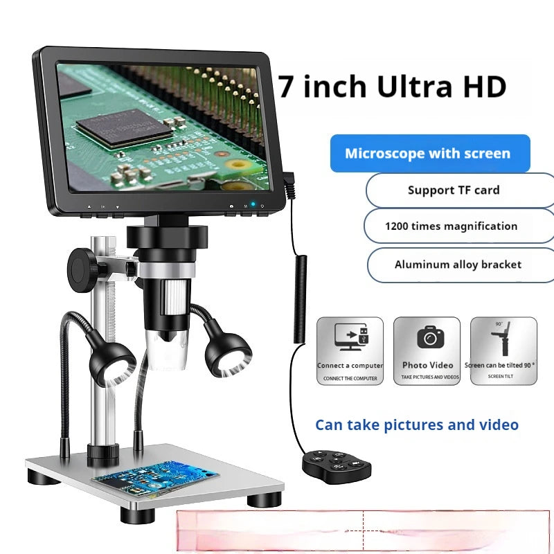 7-Inch HD Digital Microscope 500X – PC Compatible & Measurement Digital Microscope Axl