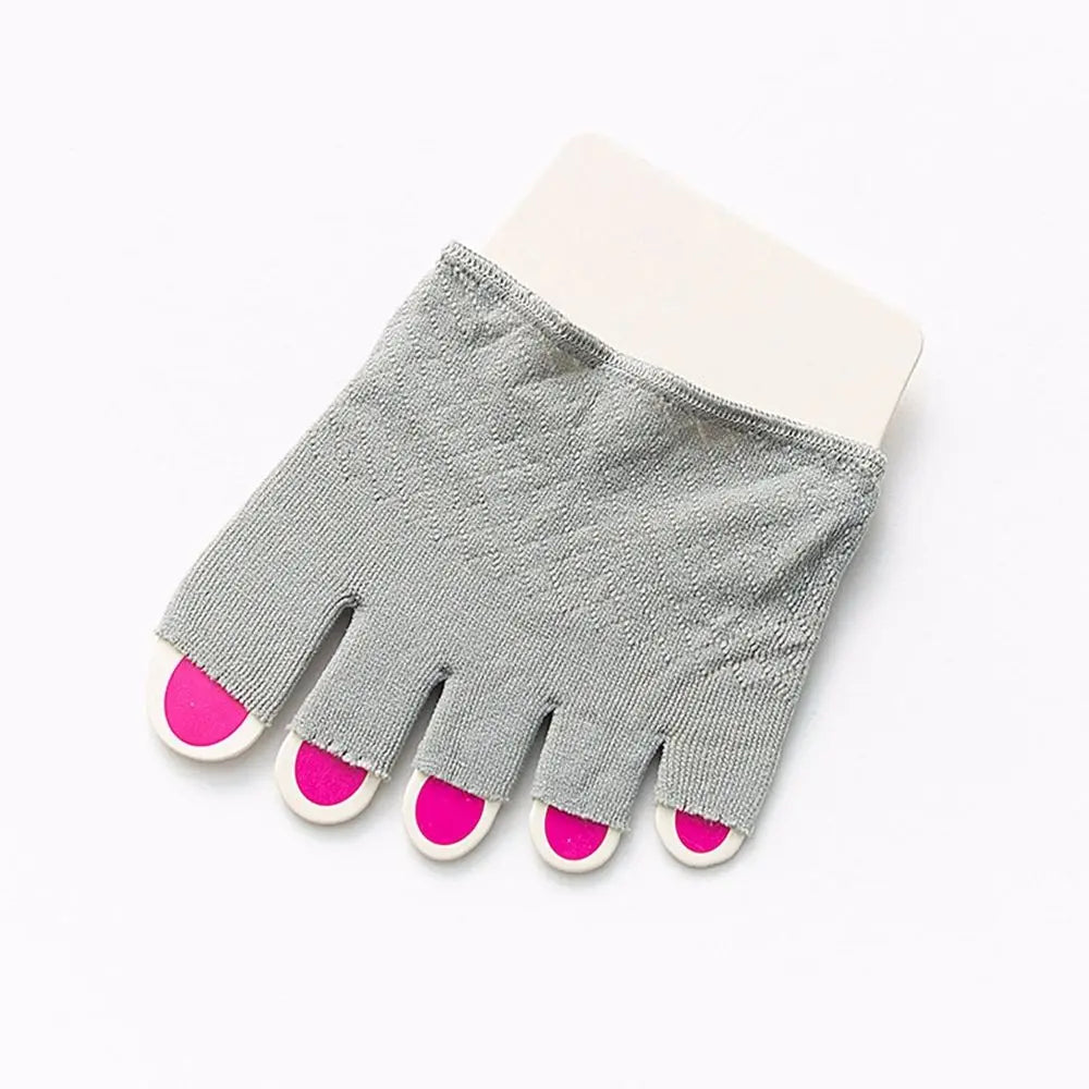 Women's Invisible Open Toe Non-Slip Mesh Cotton Socks Invisible Half Socks Axl grey-toeless One Size