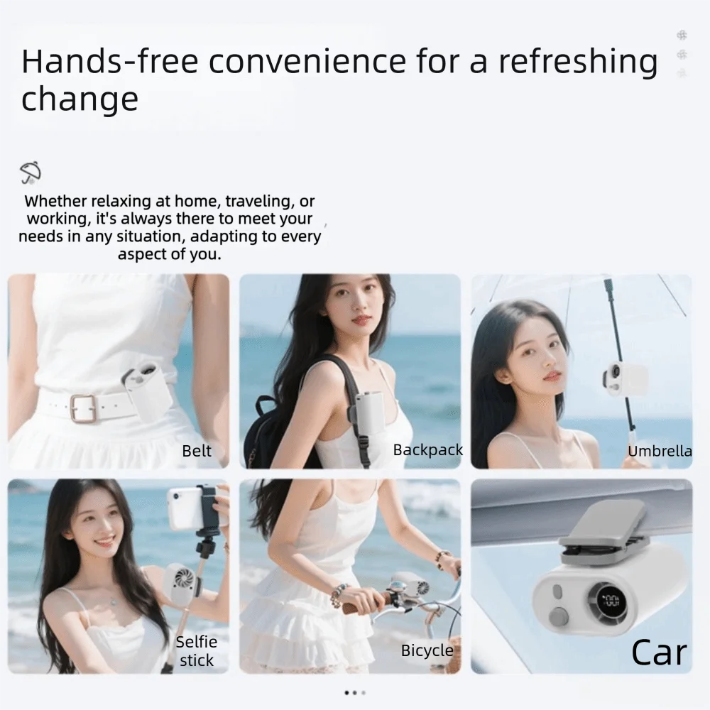 Clip-On Portable Mini Fan – USB Handheld Cooling Fan Clip-On Mini Fan Axl