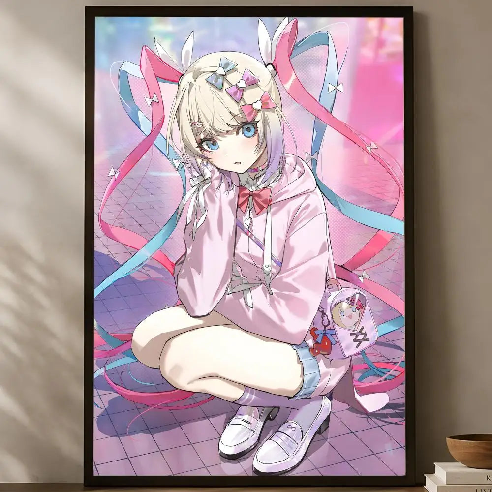 Anime Streamer Self-Stick HD Wall Art Poster – Waterproof Decor Wall Art Poster Axl White05 60X90cmNoframe