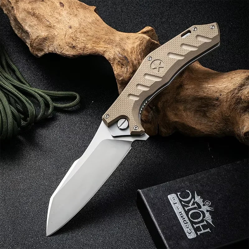 G10 Pocket Folding Knife – Carbon Steel Outdoor Camping Knife Folding Camping Knife Axl