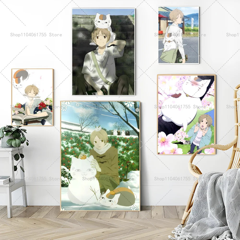 Natsume's Book of Friends Anime Poster – Self-Adhesive Wall Art Anime Wall Poster Axl