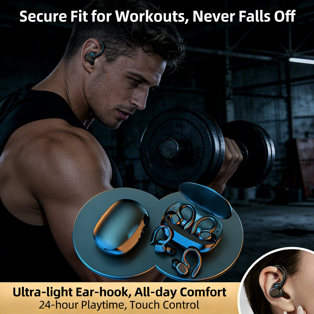 SP16 Wireless Over-Ear Sports Headphones – Long Battery Life Wireless Sports Headphones Axl