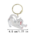 Pet Hair Keepsake Keychain – Transparent Cat Fur Storage Charm Pet Keepsake Charm Axl Extremely slendered