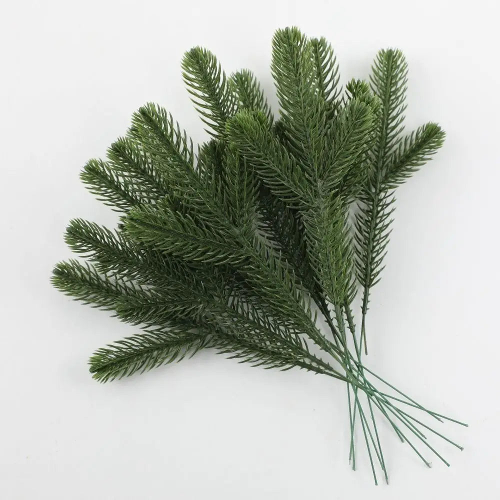 Artificial Snow Pine Branches 24pc – Christmas Wreath Decor Artificial Christmas Decor Axl Type A