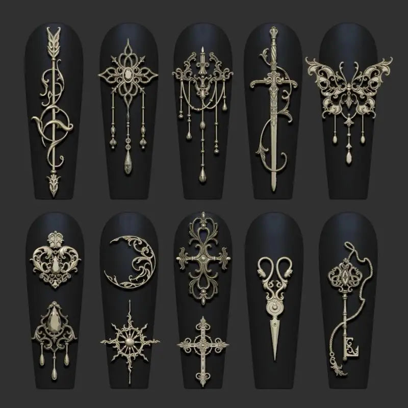 3D Relief Silicone Nail Art Mold – Floral & Bow Tie Carving Nail Art Mold Axl