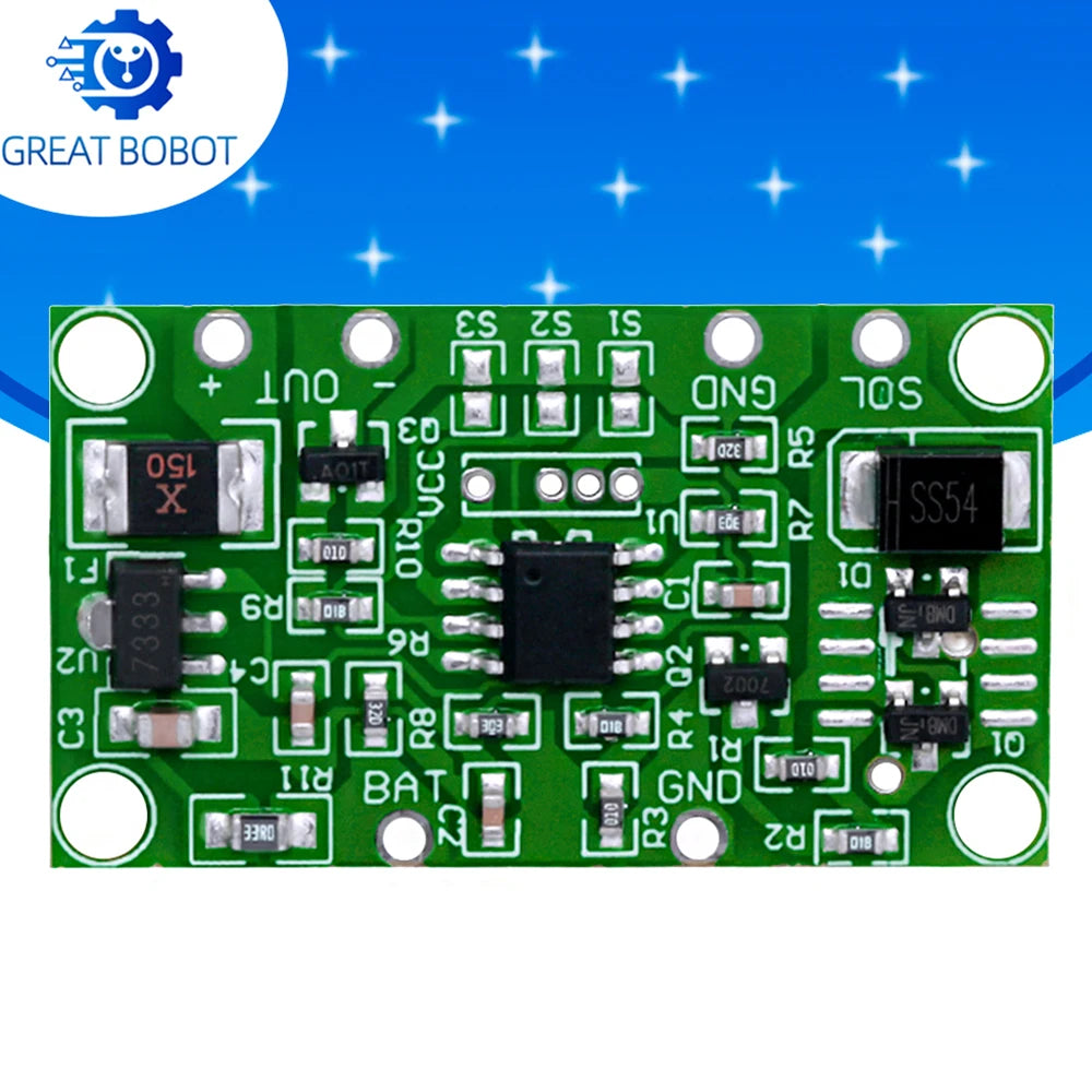 Solar PCBA Controller Board 3.7V 6V 12V 1A – Lawn & Garden Lights Solar Controller Board Axl 1PC