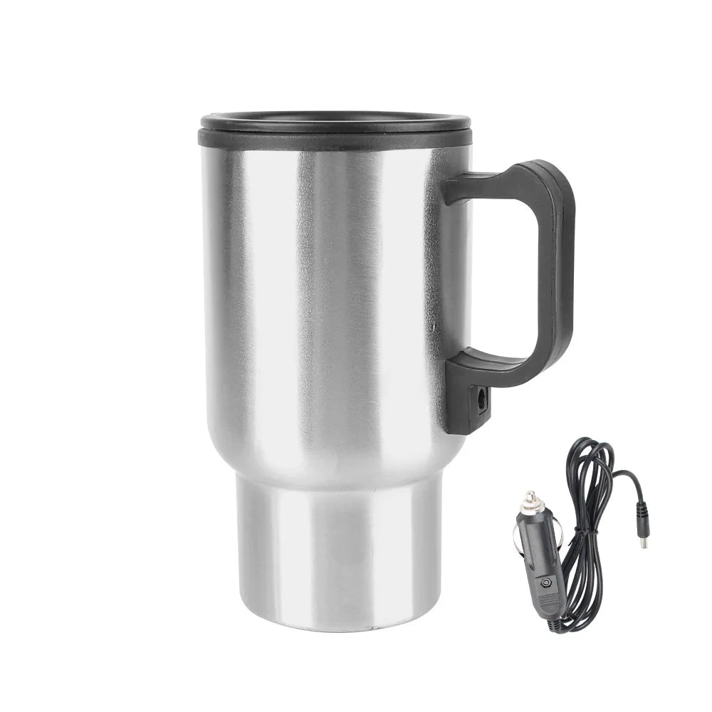 12V Electric Car Kettle 450ml Stainless Steel Travel Mug Car Electric Kettle Axl 1pcs