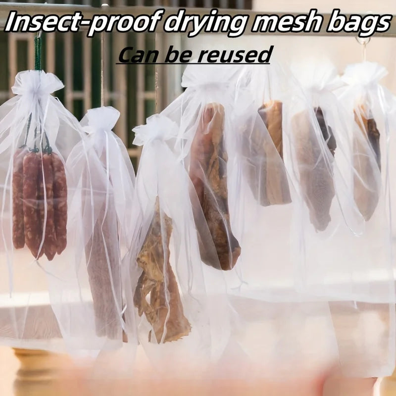 Nylon Mesh Bags for Cured Meat, Sausage & Seed Soaking 5/10pk Food Storage Mesh Bag Axl