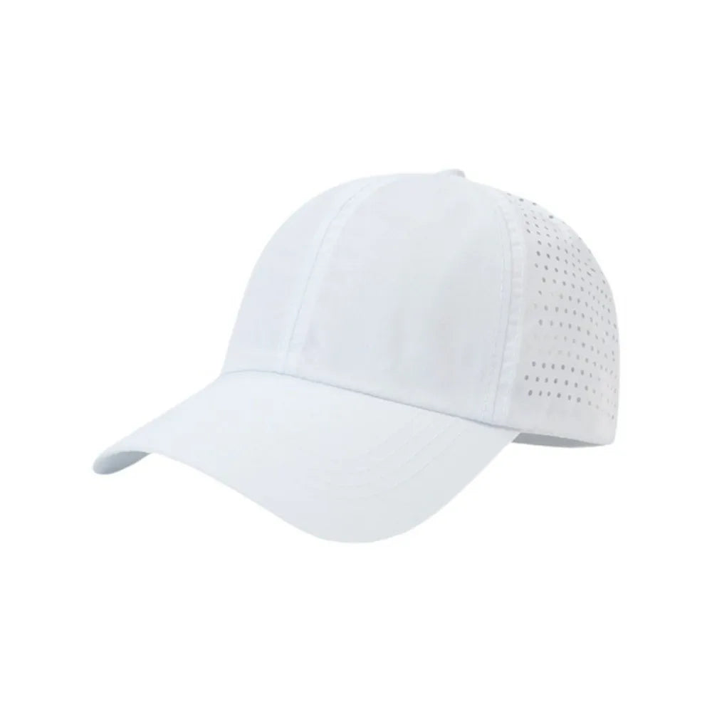 Women's Quick-Dry UV Baseball Cap – Lightweight Summer Sport Women's Sport Cap Axl White