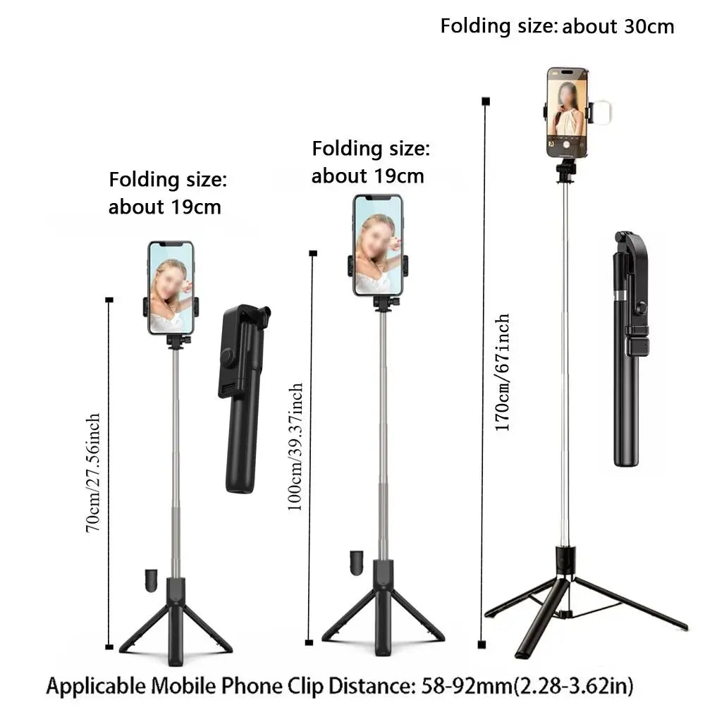 Selfie Stick with Fill Light & Live Streaming Phone Holder Selfie Stick Tripod Axl